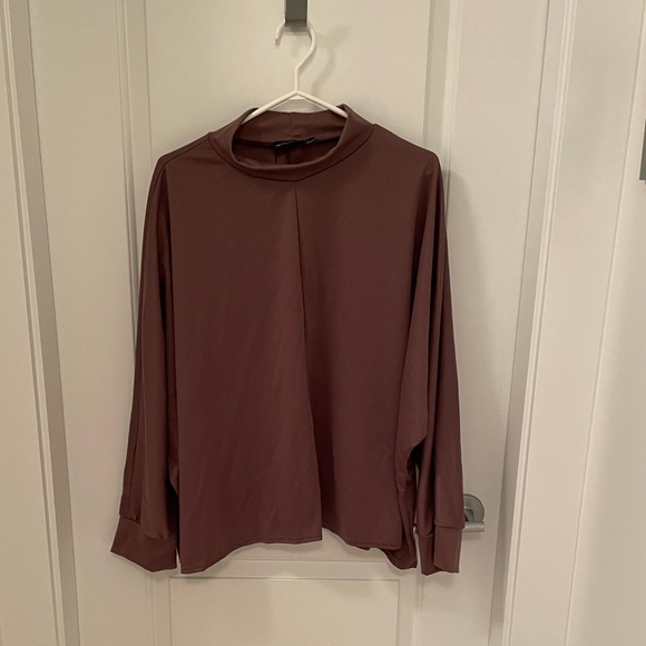 PrettyLittleThing Mocha High Neck Top Size Large - Picture 6 of 7